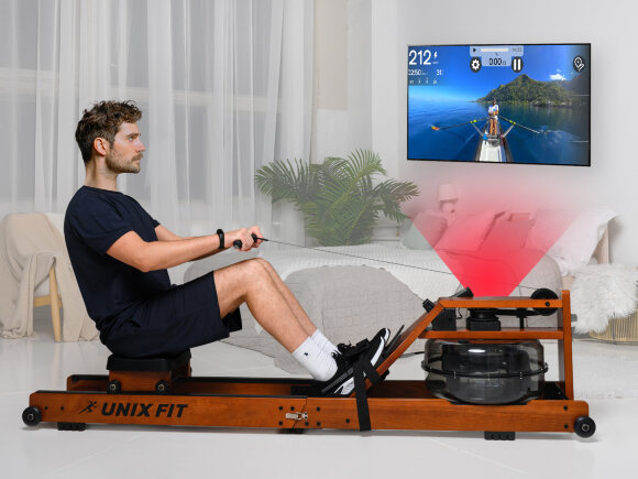 Гребной тренажер UNIXFIT Wood Rower Light Гребной тренажер UNIXFIT Wood Rower Light
